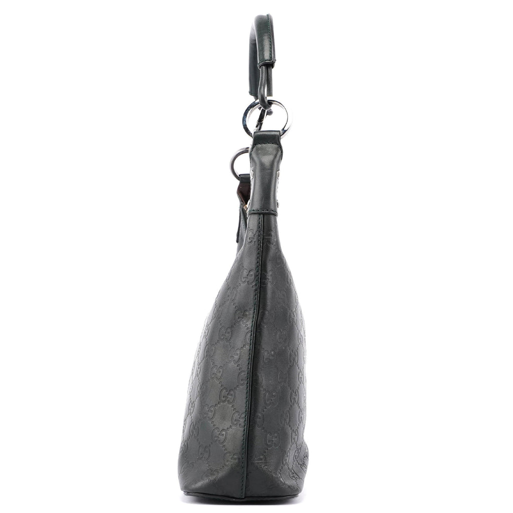 Dark Green Calfskin GG Shoulder Bag
