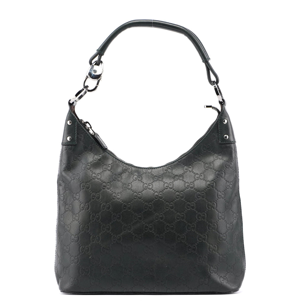 Dark Green Calfskin GG Shoulder Bag