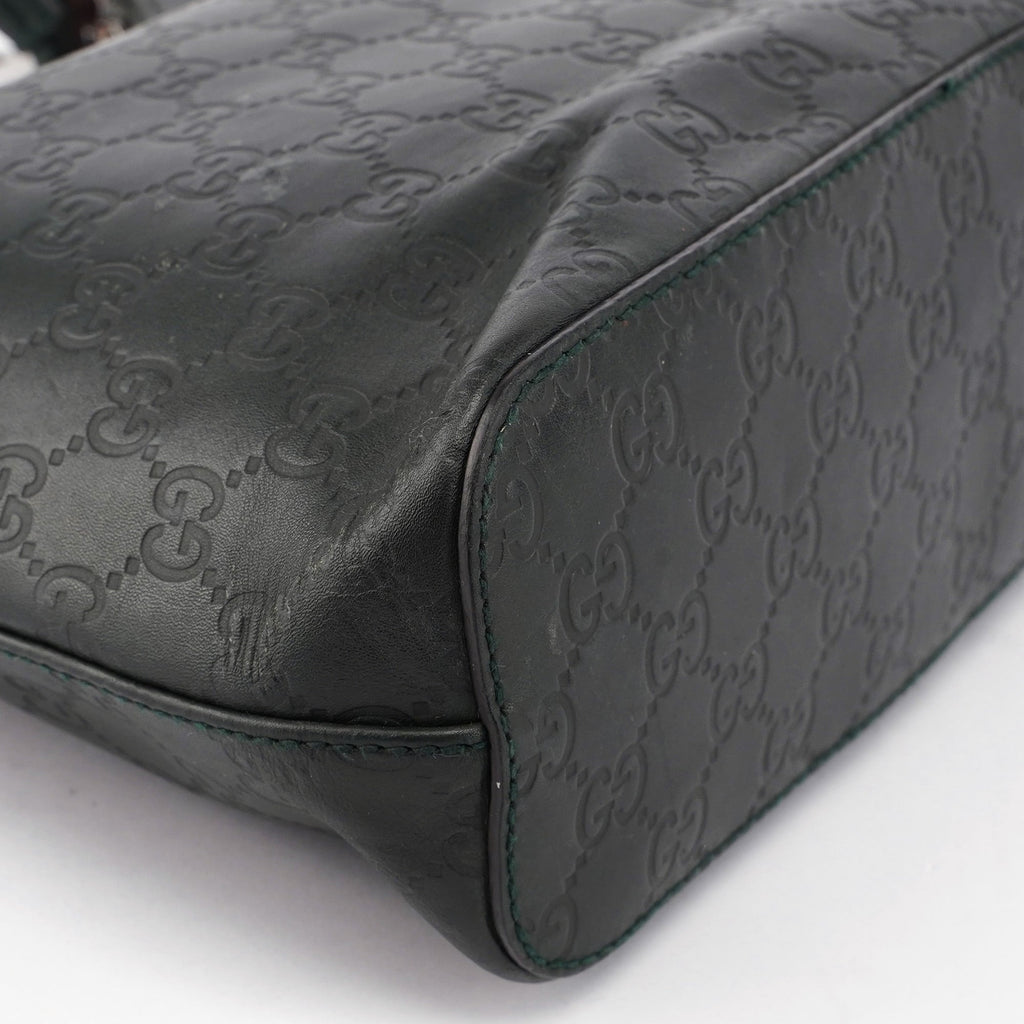 Dark Green Calfskin GG Shoulder Bag