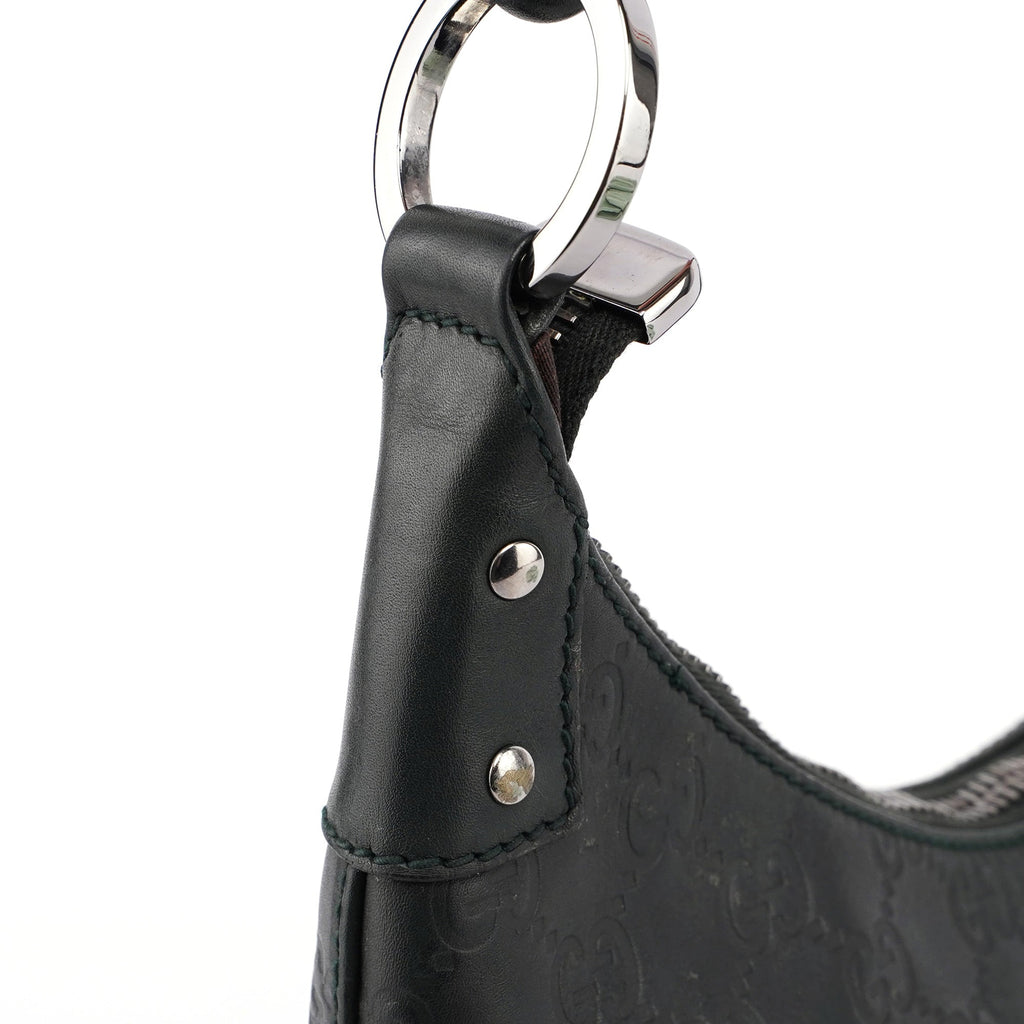 Dark Green Calfskin GG Shoulder Bag
