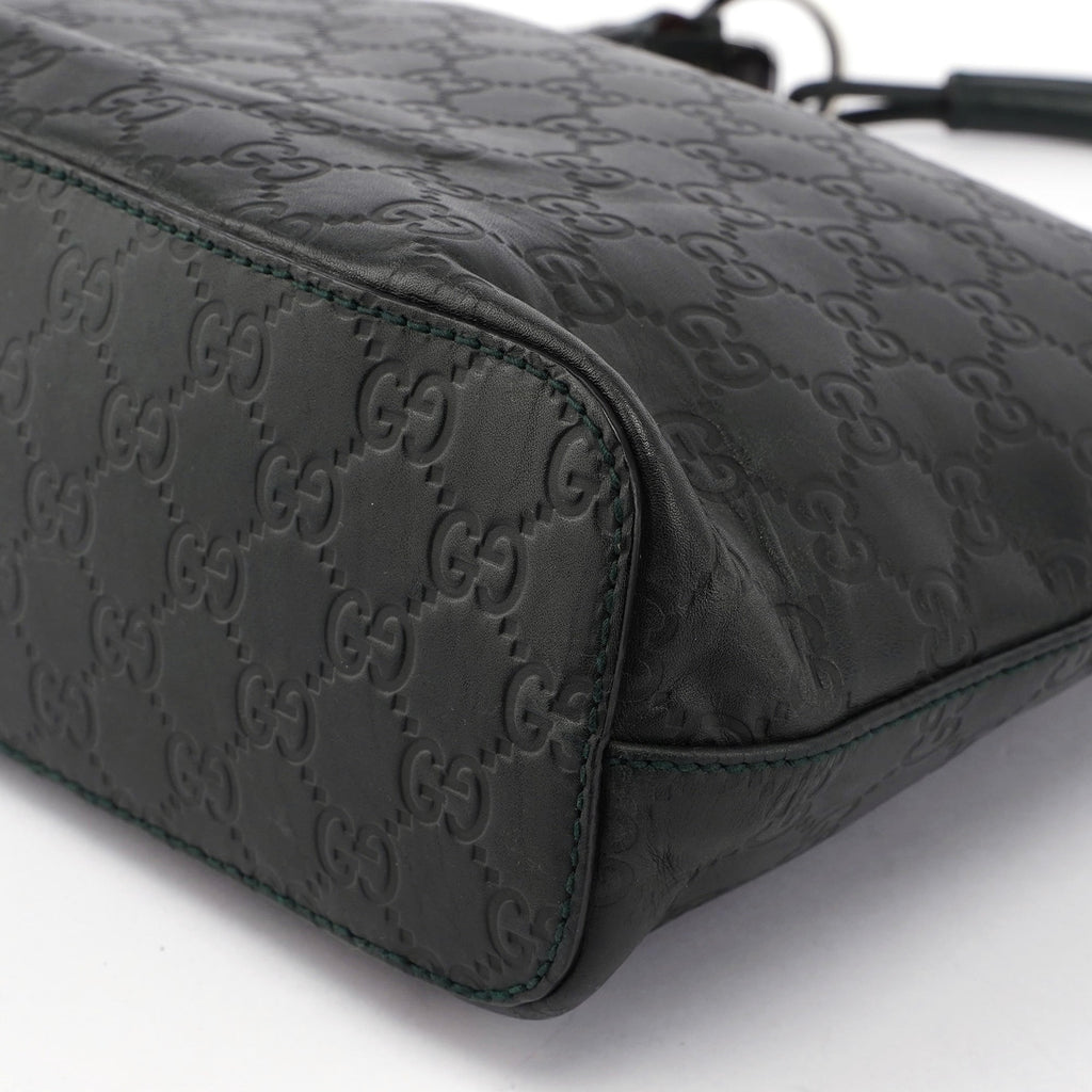 Dark Green Calfskin GG Shoulder Bag