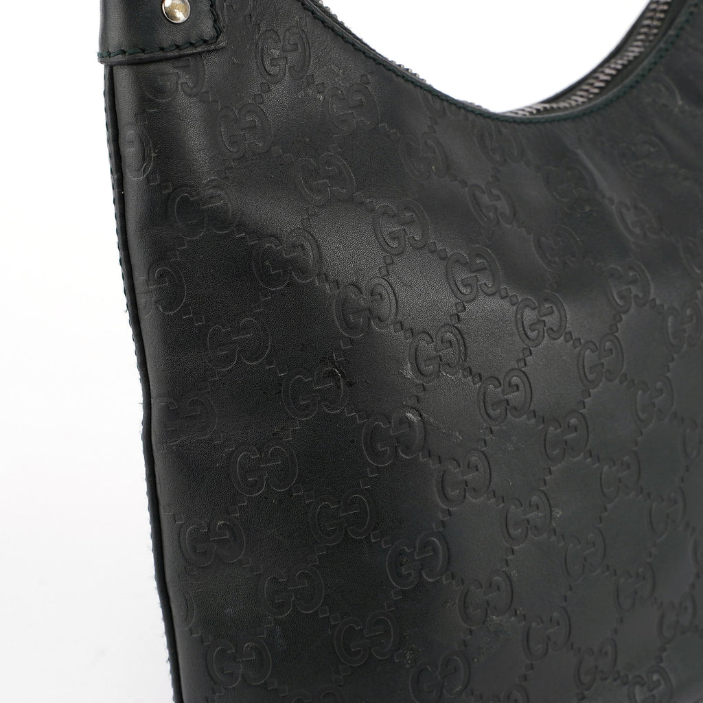 Dark Green Calfskin GG Shoulder Bag