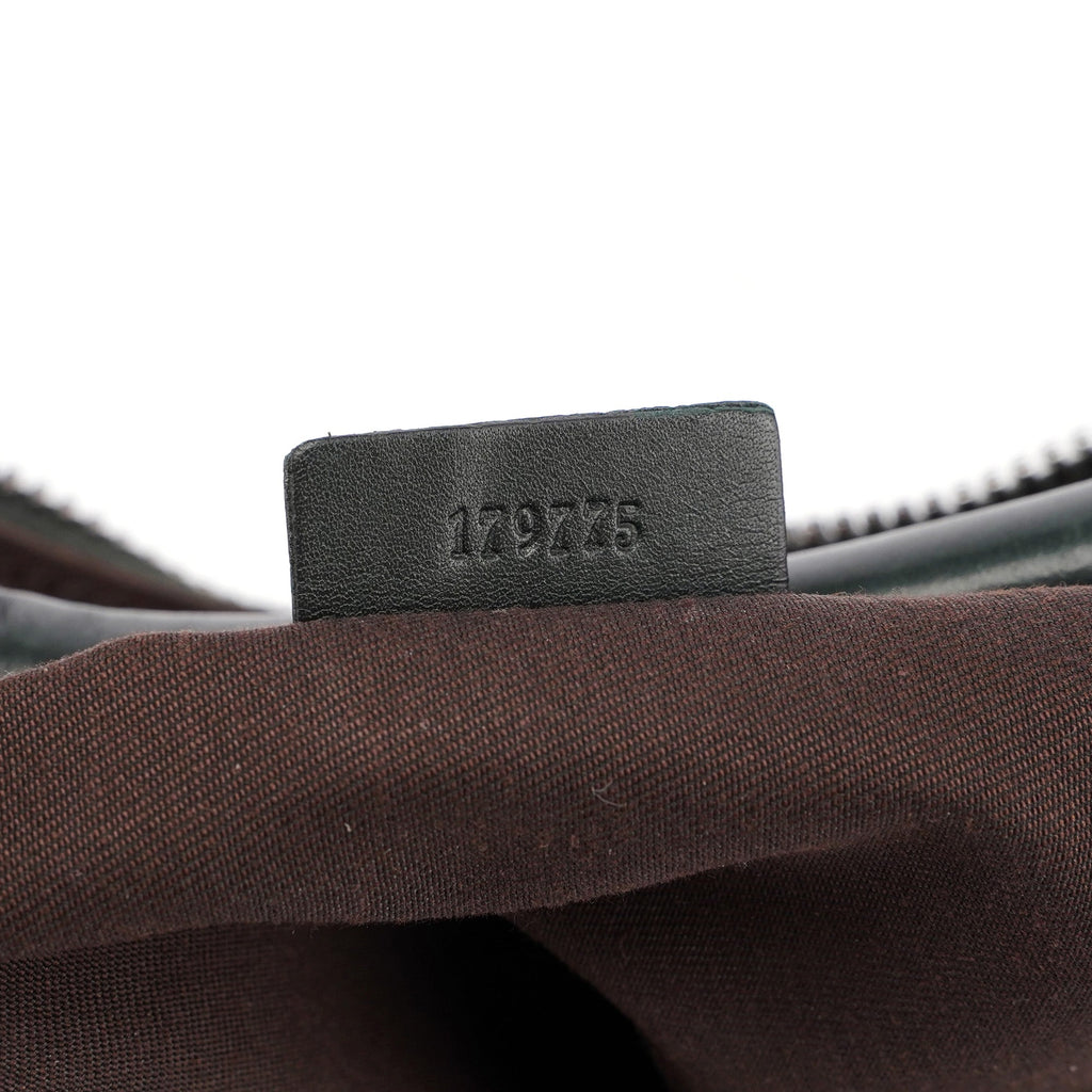 Dark Green Calfskin GG Shoulder Bag