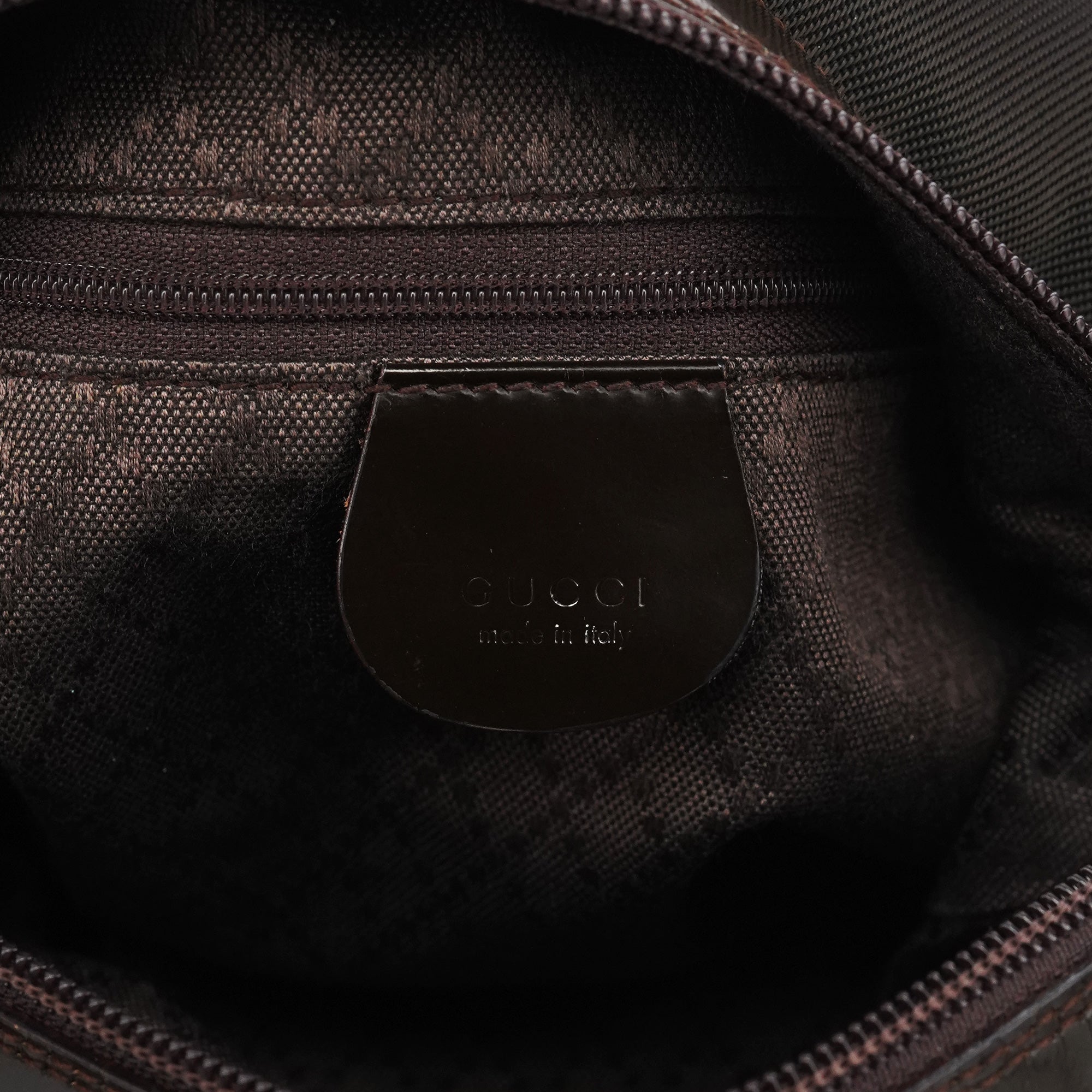 Dark Green Nylon Bamboo Shoulder Bag