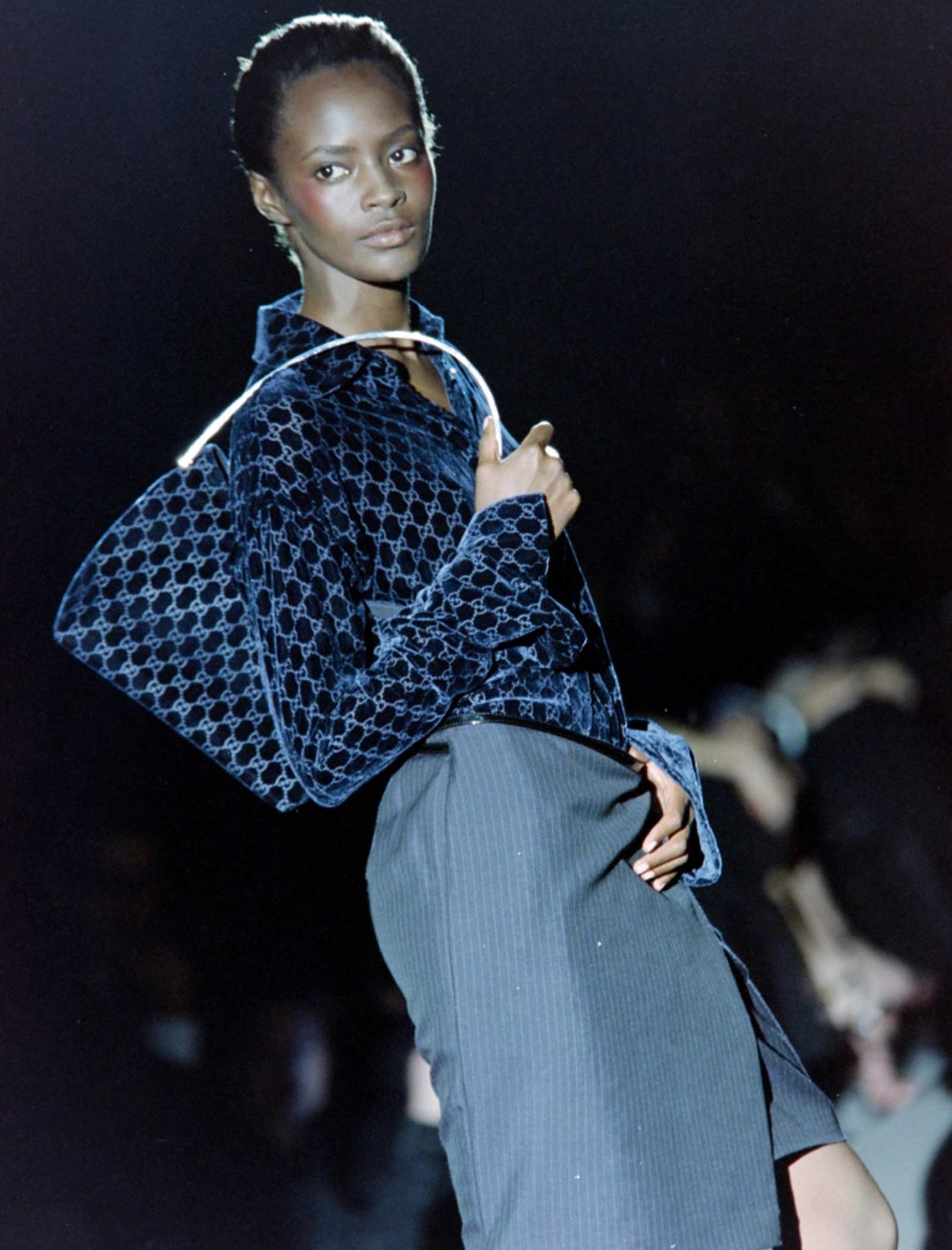 Fall 1997 Velvet Navy Monogram Bag