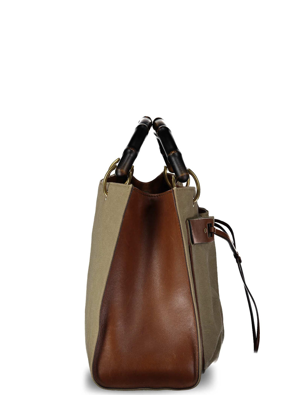 Fall 2002 Bamboo Handle Canvas Handbag