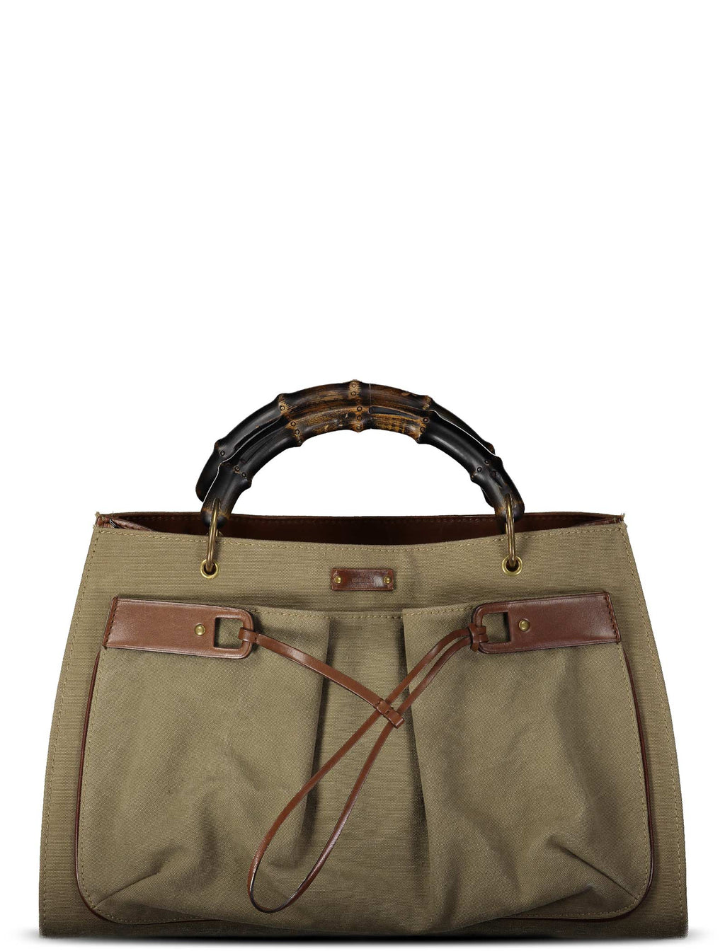 Fall 2002 Bamboo Handle Canvas Handbag