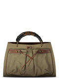 Fall 2002 Bamboo Handle Canvas Handbag
