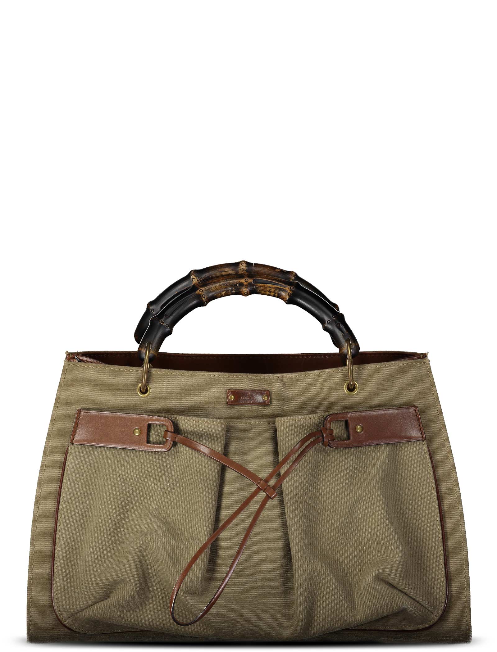 Fall 2002 Bamboo Handle Canvas Handbag
