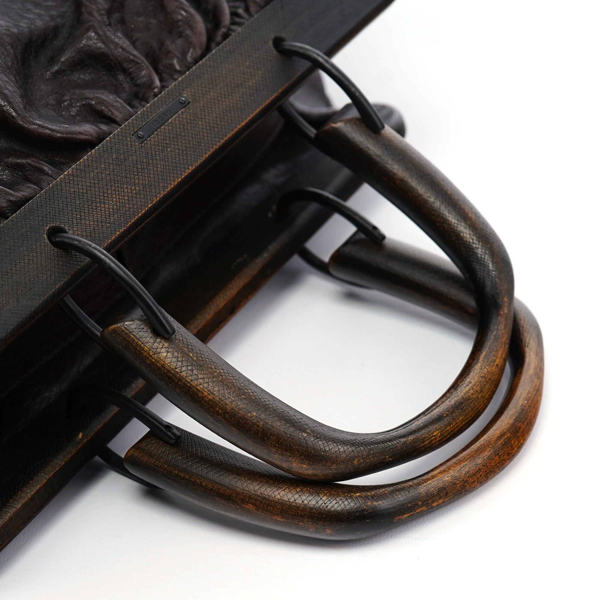 Fall 2002 Bison Leather Wood Doctor Bag