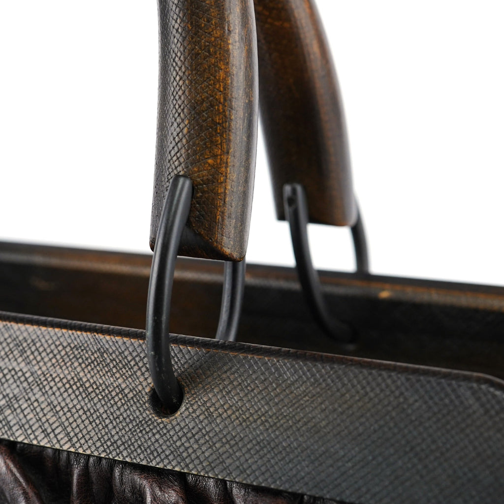 Fall 2002 Bison Leather Wood Doctor Bag