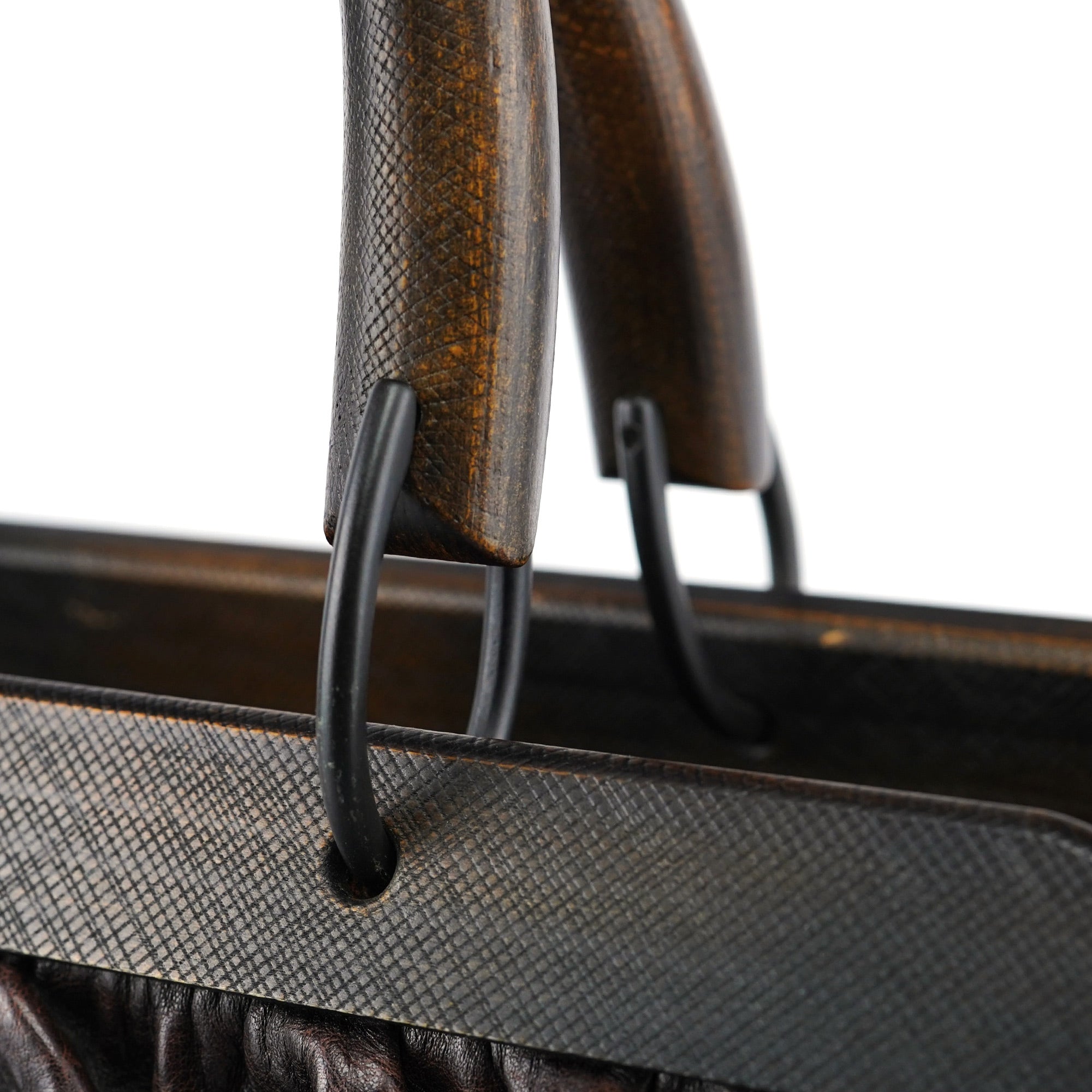Fall 2002 Bison Leather Wood Doctor Bag