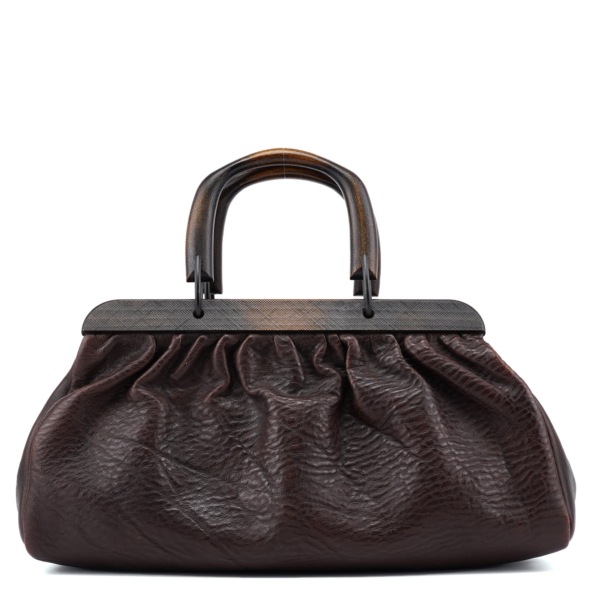 Fall 2002 Bison Leather Wood Doctor Bag