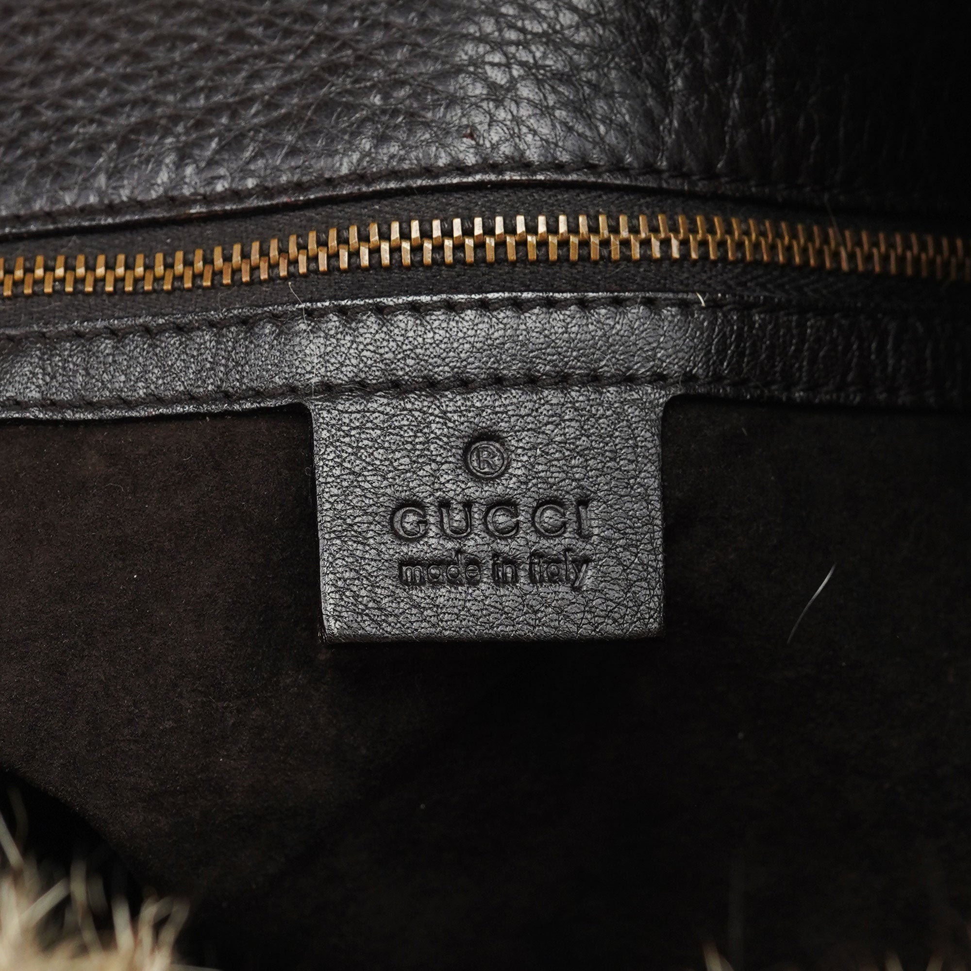 Fox Fur Horsebit Hobo Shoulder Bag