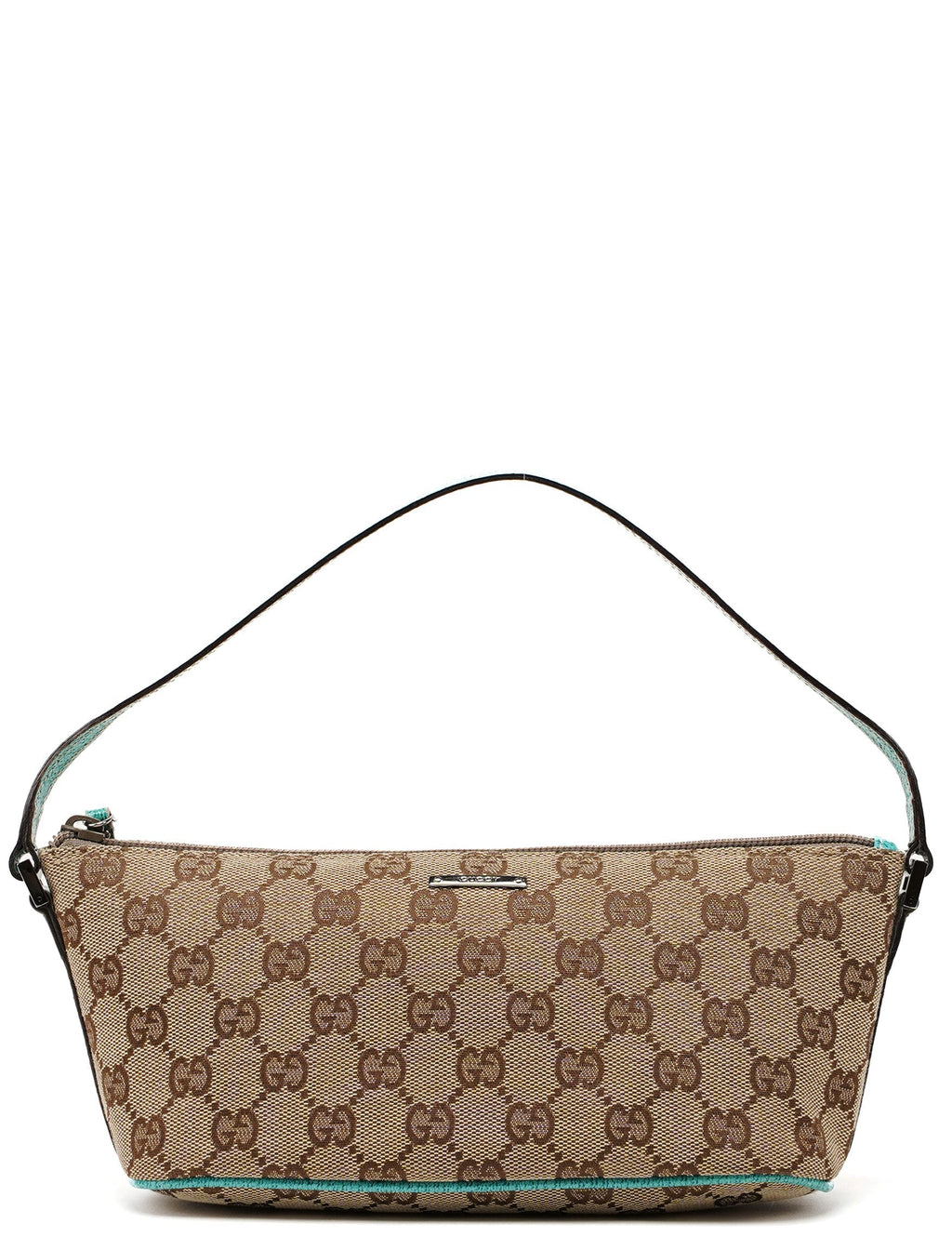 GG Monogram Turquoise Boat Pochette