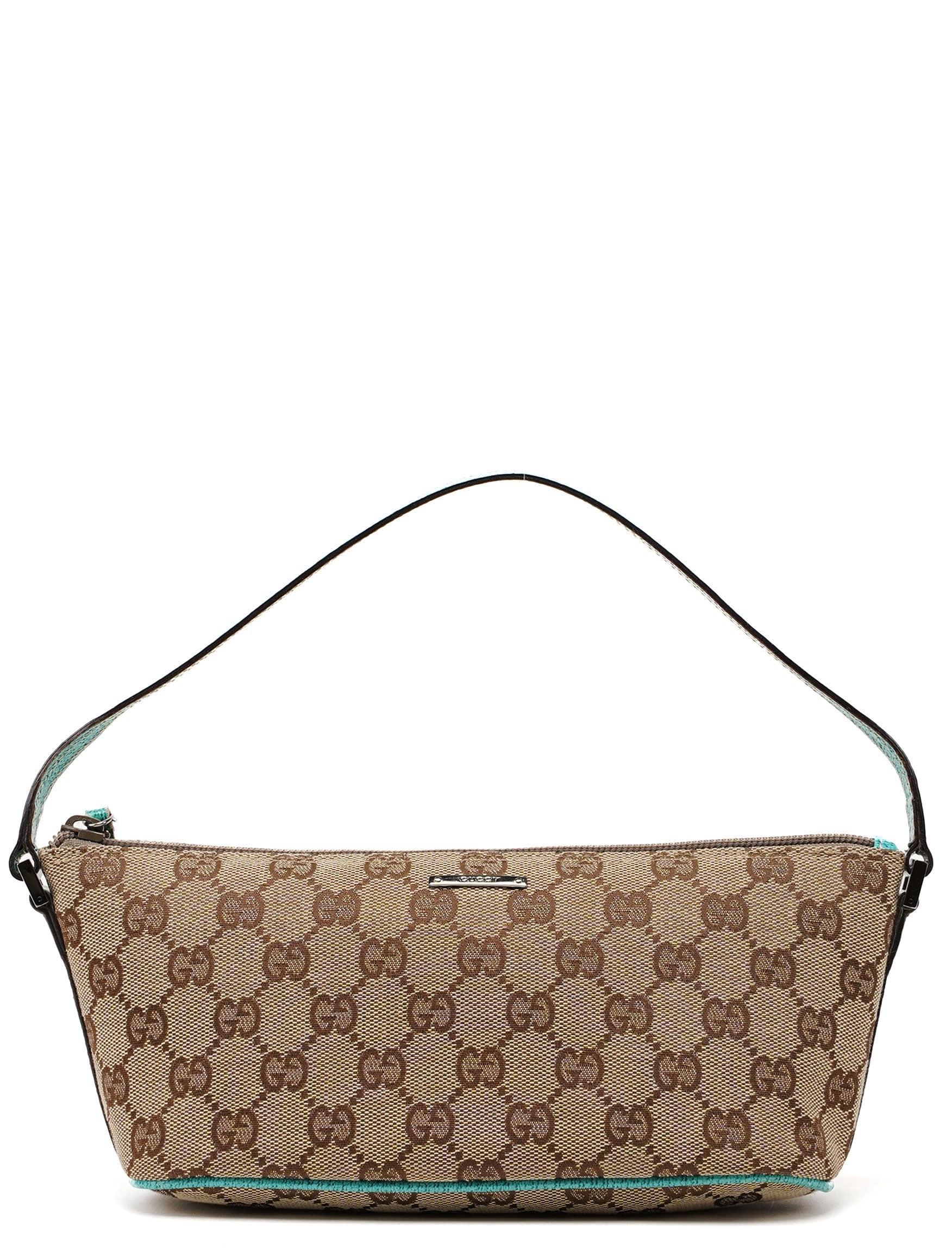 GG Monogram Turquoise Boat Pochette