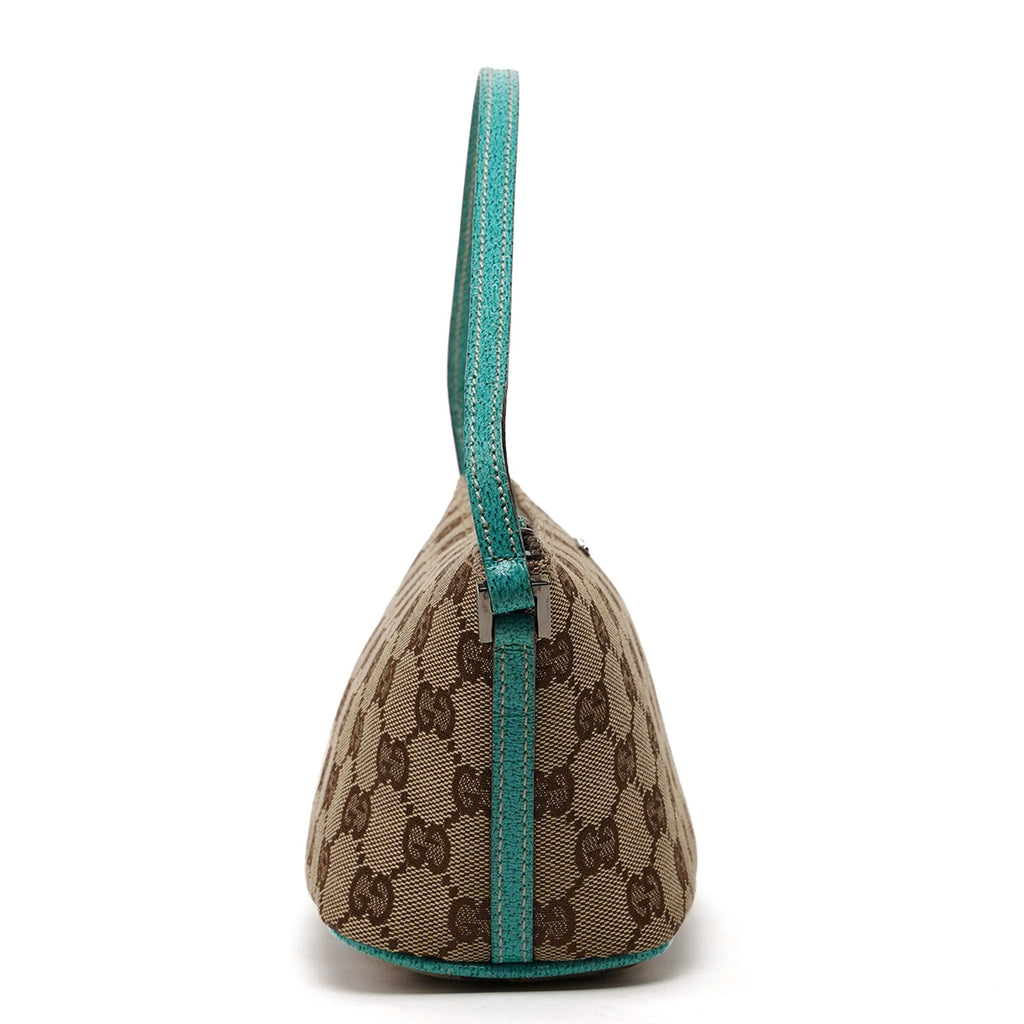 GG Monogram Turquoise Boat Pochette