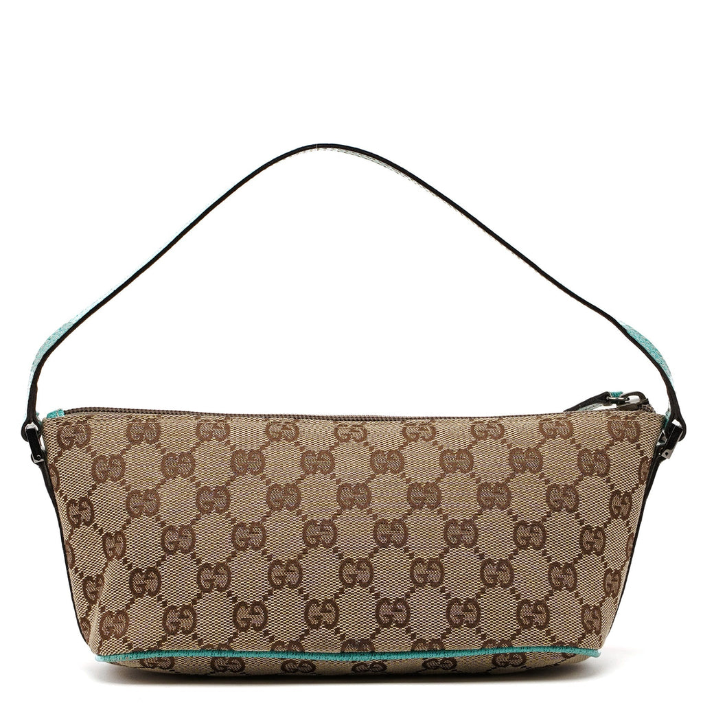 GG Monogram Turquoise Boat Pochette