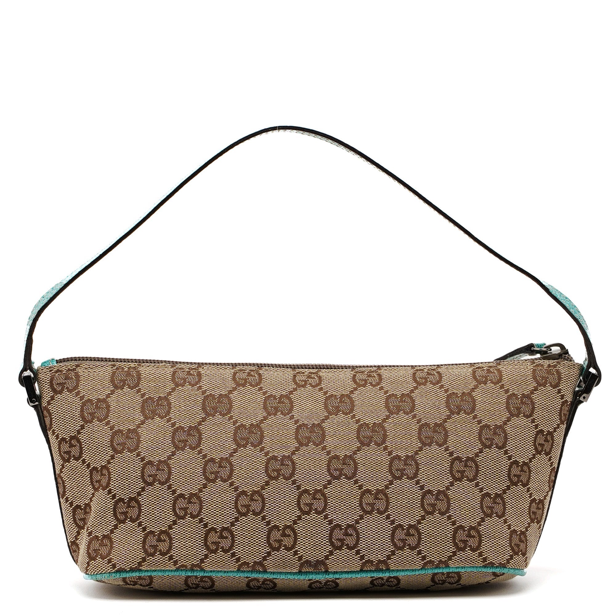 GG Monogram Turquoise Boat Pochette