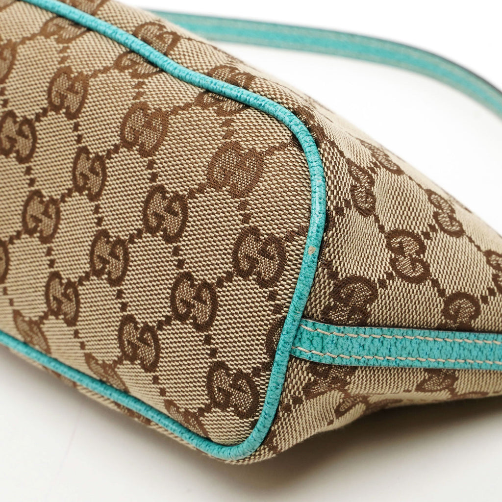 GG Monogram Turquoise Boat Pochette