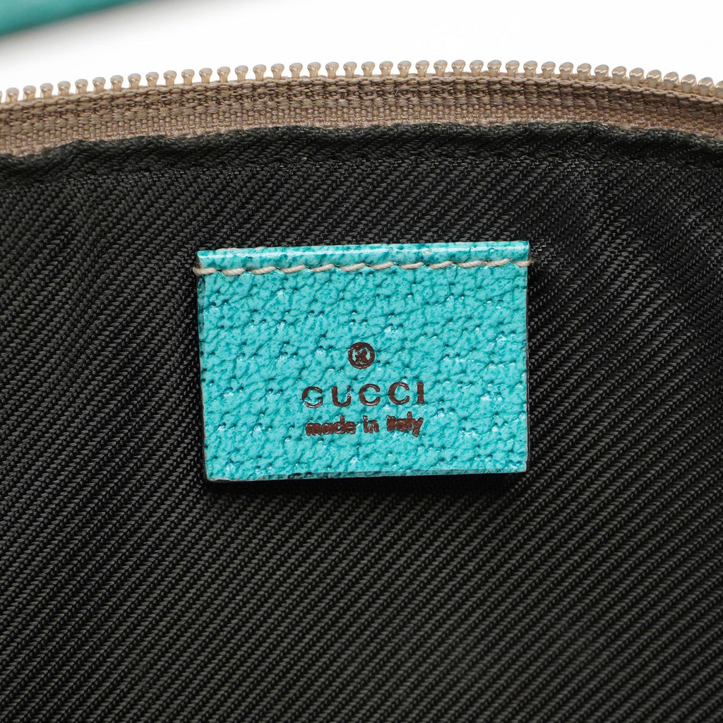 GG Monogram Turquoise Boat Pochette
