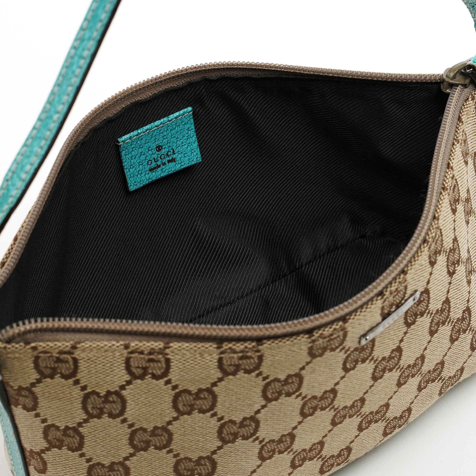 GG Monogram Turquoise Boat Pochette