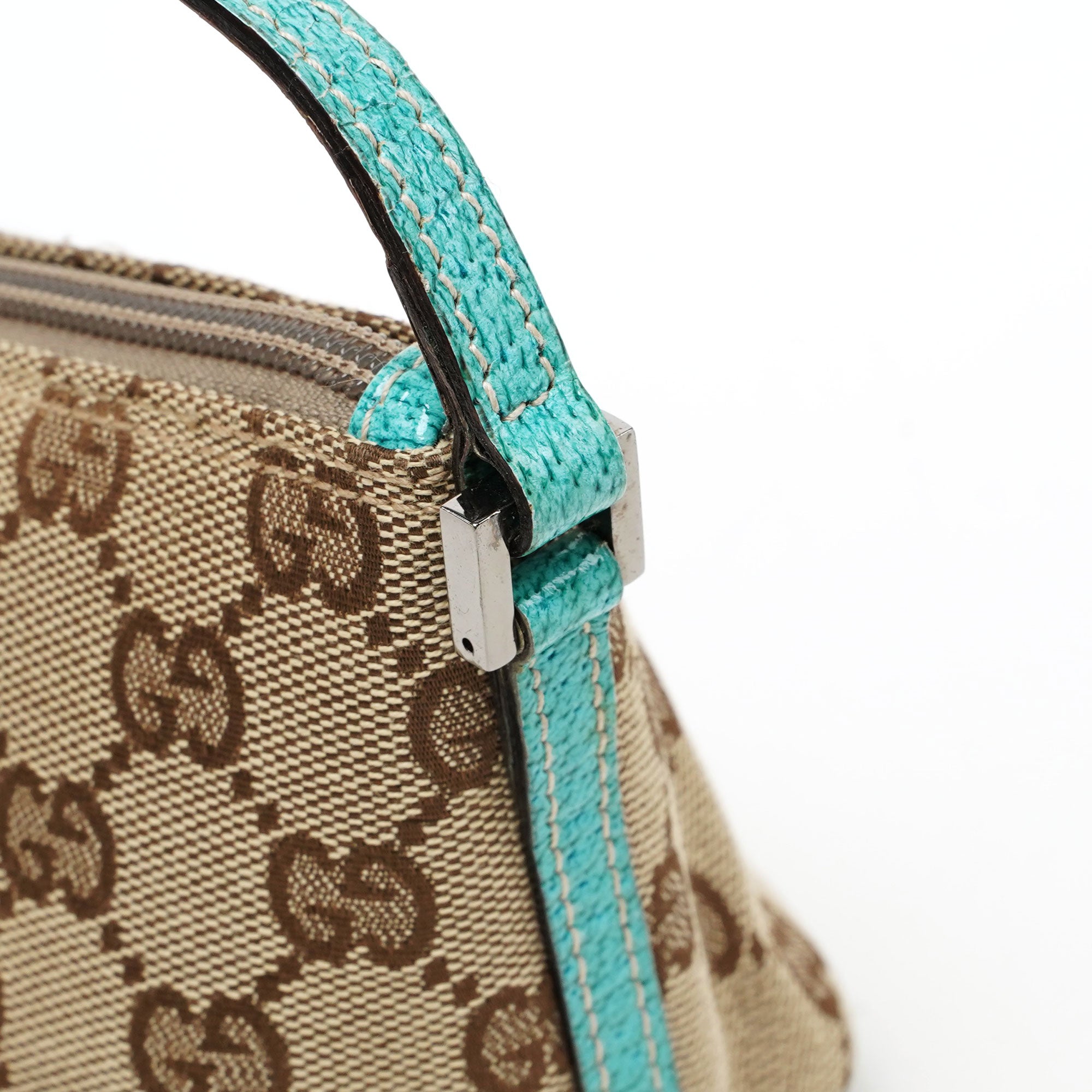 GG Monogram Turquoise Boat Pochette