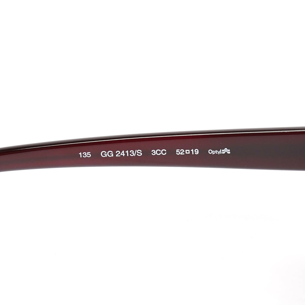 GG2413/S Burgundy Oval Sunglasses