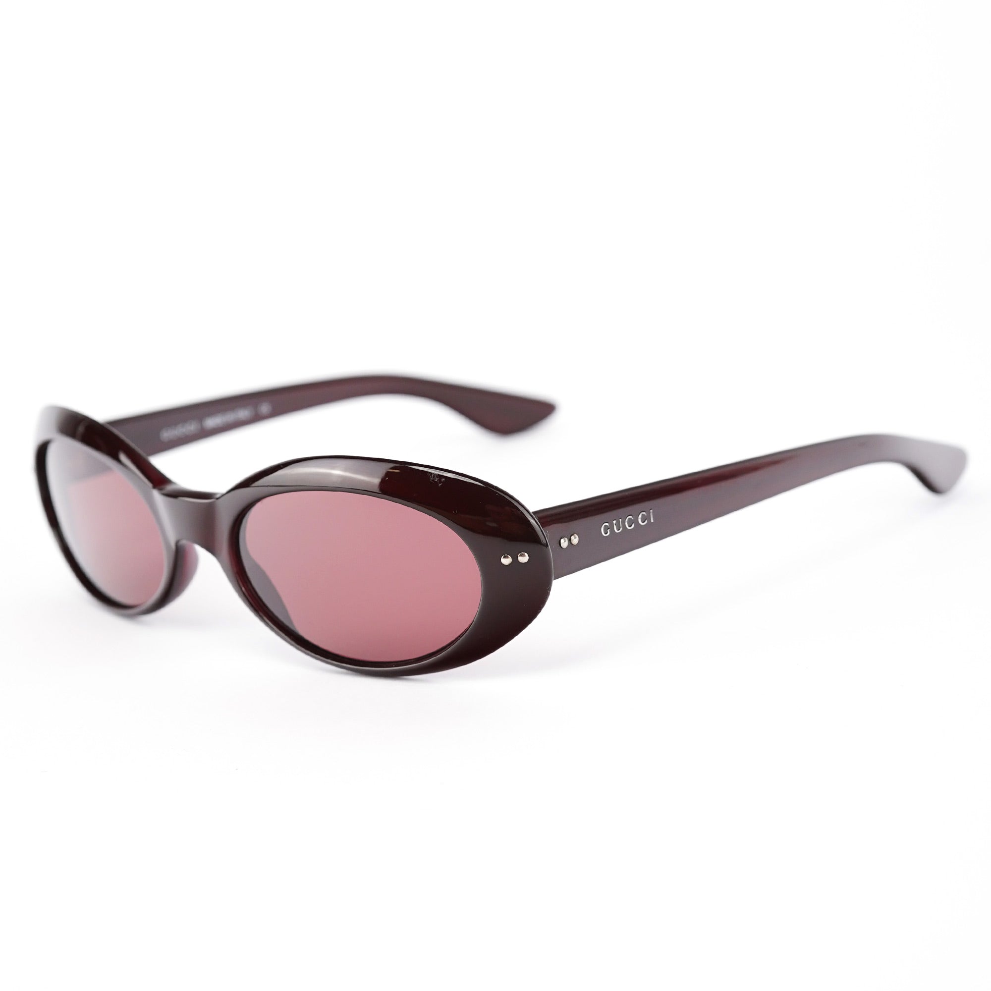 GG2413/S Burgundy Oval Sunglasses