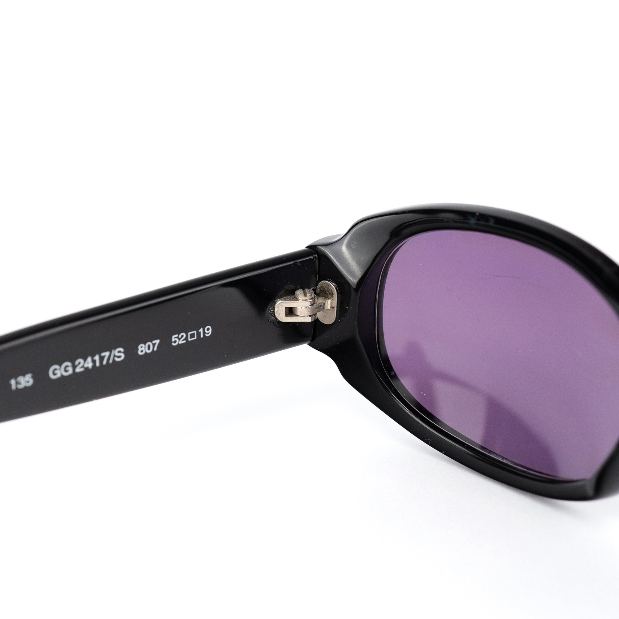 GG2413N/S Black Acetate Oval Sunglasses