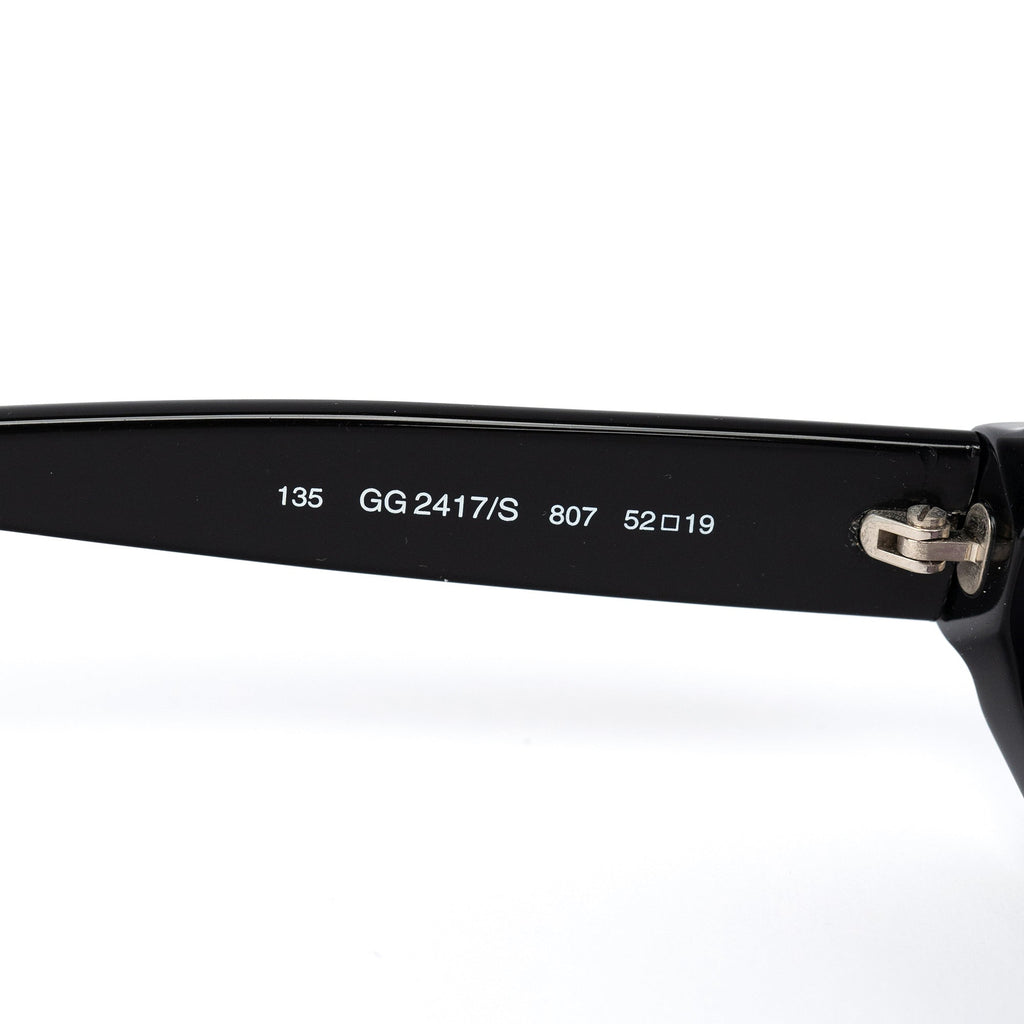 GG2413N/S Black Acetate Oval Sunglasses