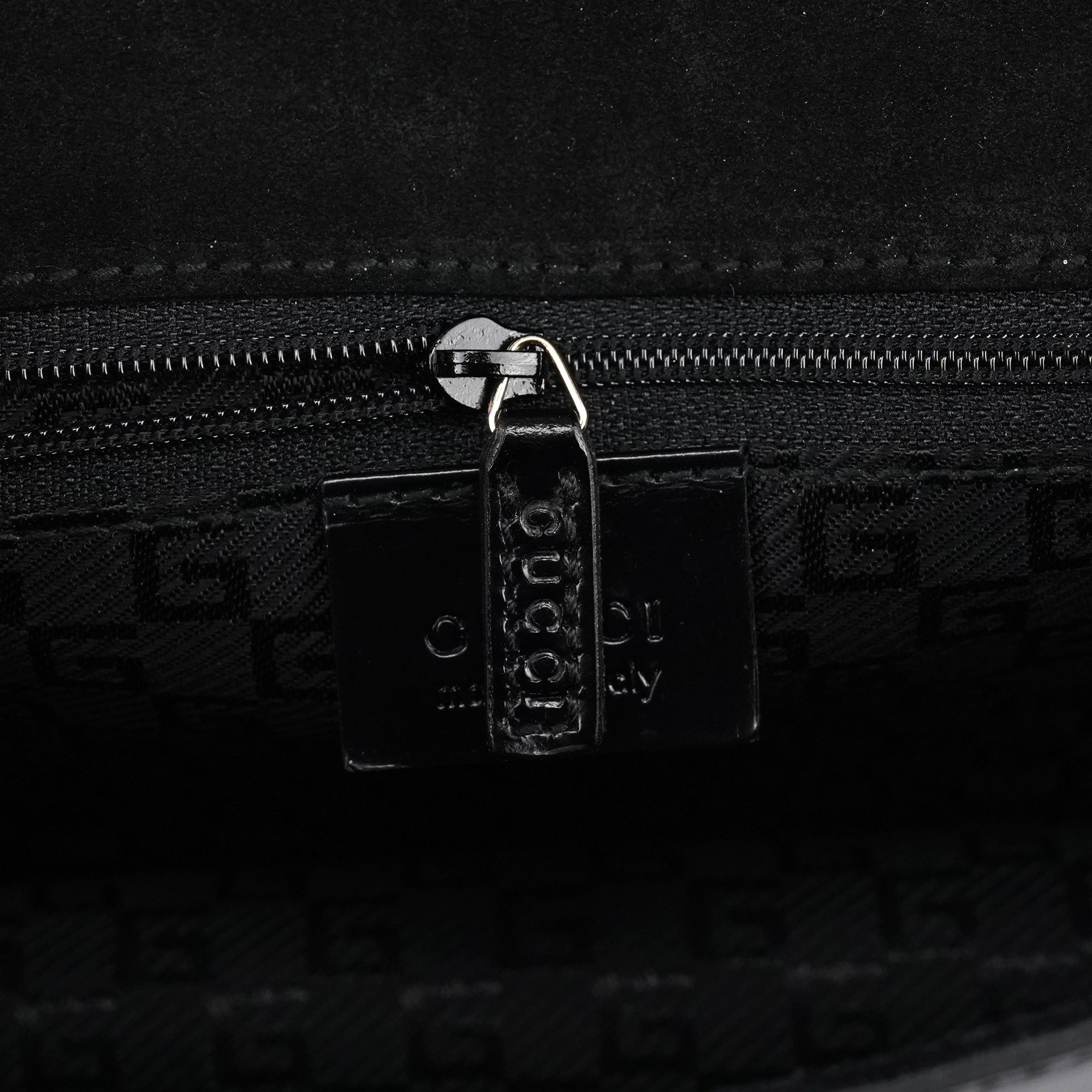 Gloss Black Leather Flap Shoulder Bag