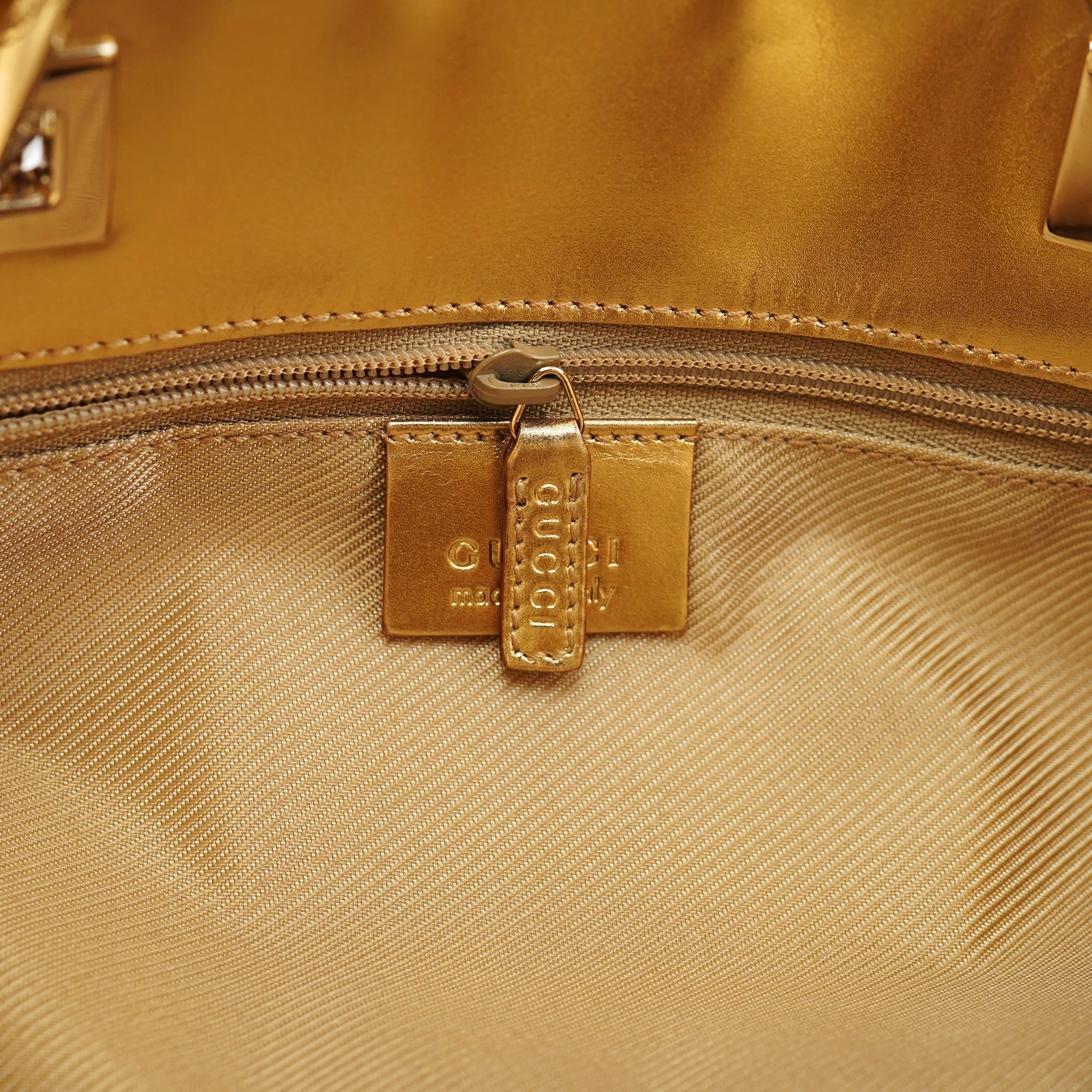 Gold GG Canvas Tote Bag