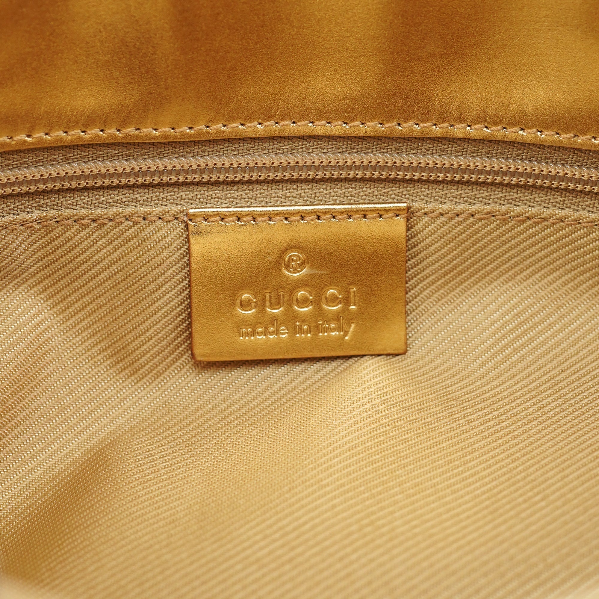 Gold GG Canvas Tote Bag