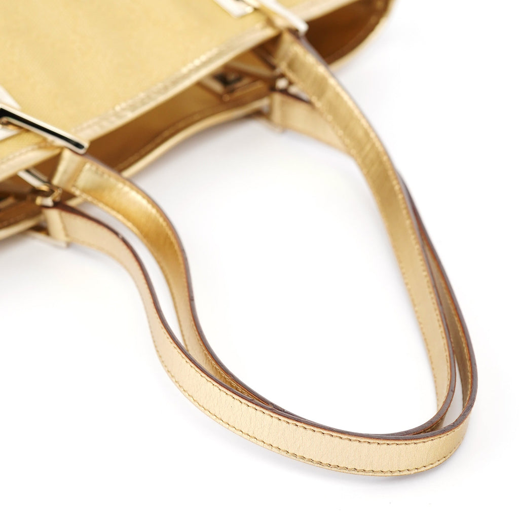 Gold GG Canvas Tote Bag