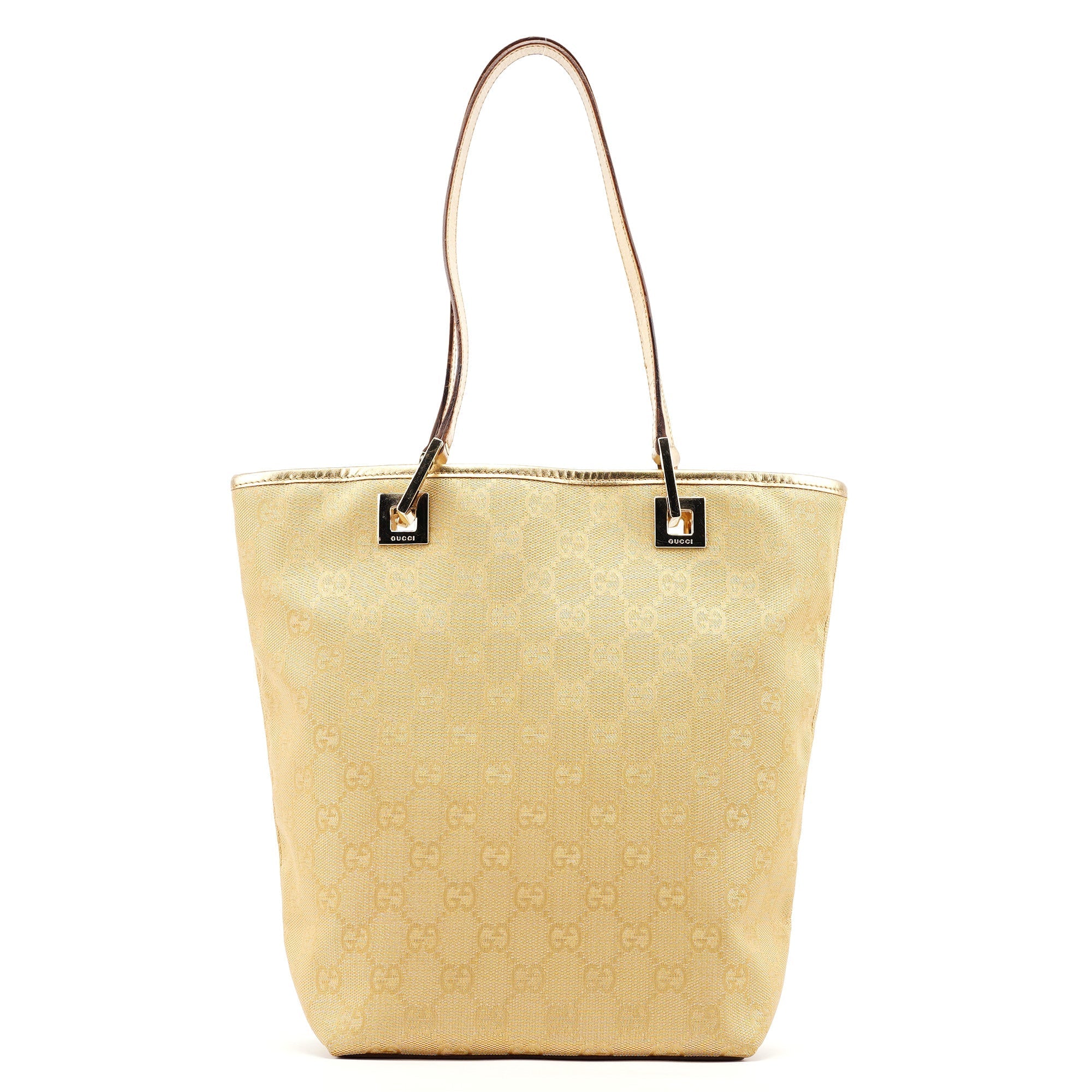 Gold GG Canvas Tote Bag