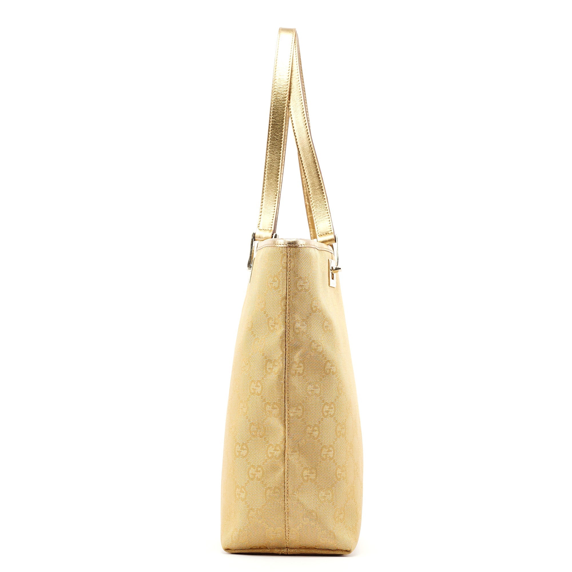 Gold GG Canvas Tote Bag