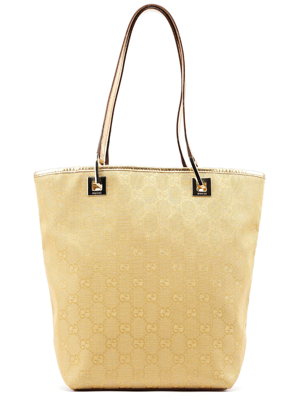 Gold GG Canvas Tote Bag