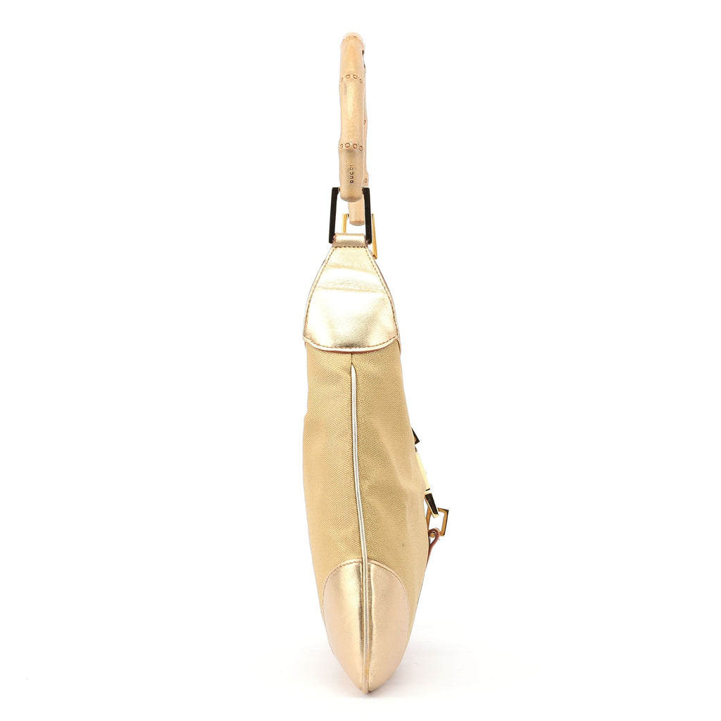 Gold Jackie Bamboo Shoulder Bag