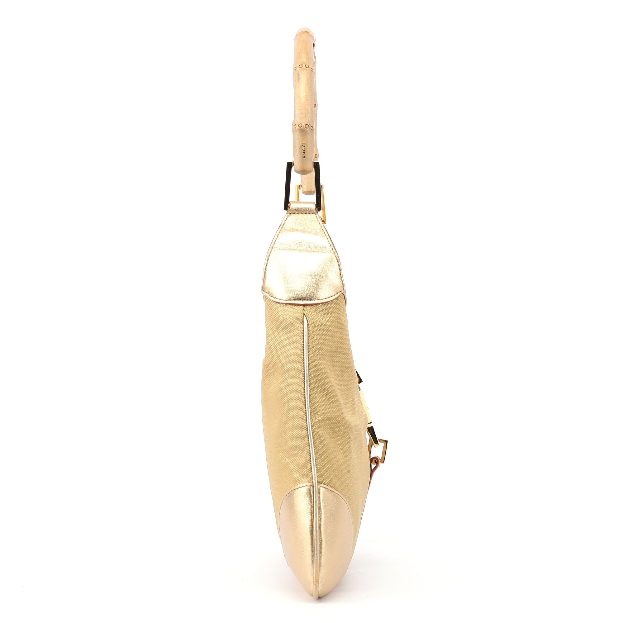 Gold Jackie Bamboo Shoulder Bag