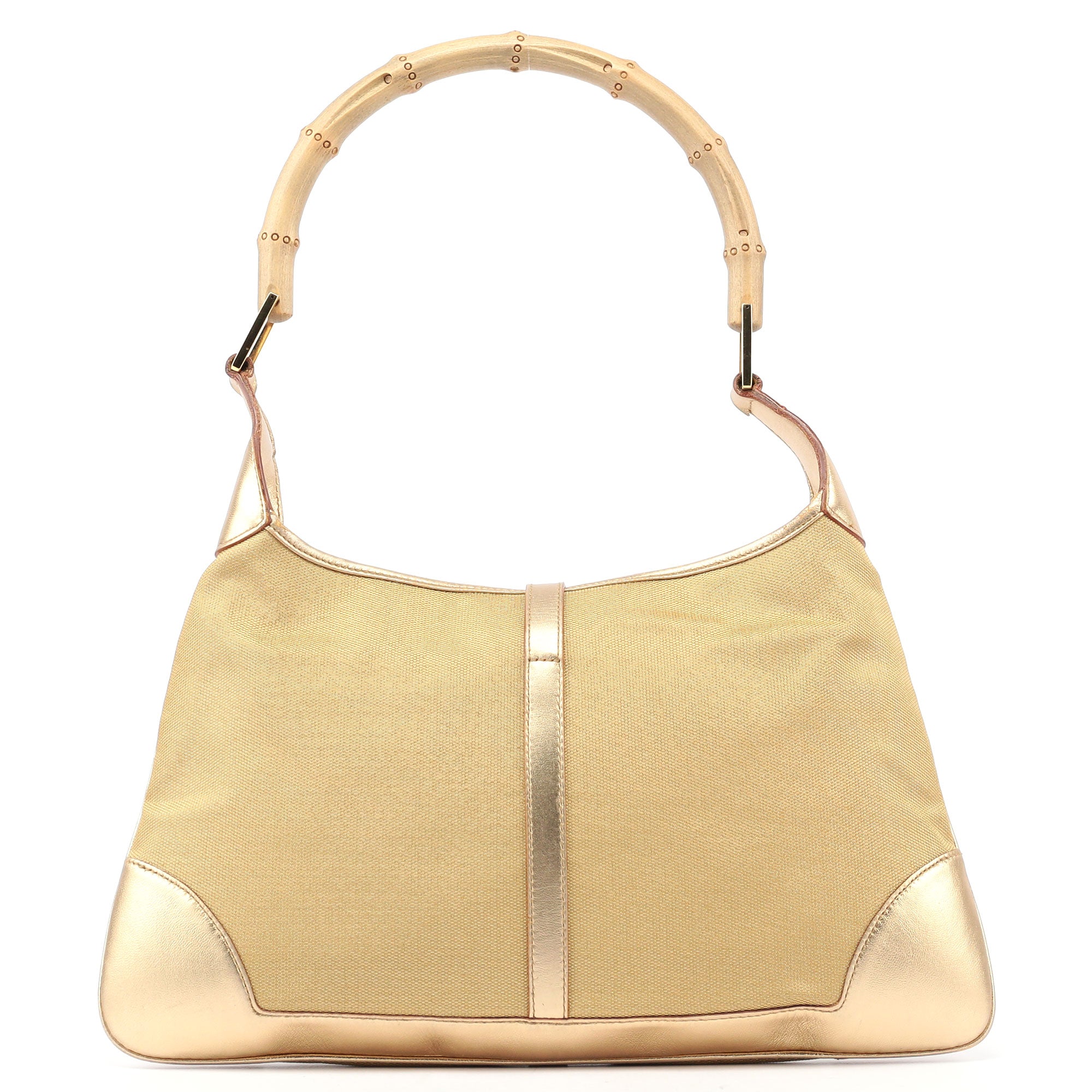 Gold Jackie Bamboo Shoulder Bag