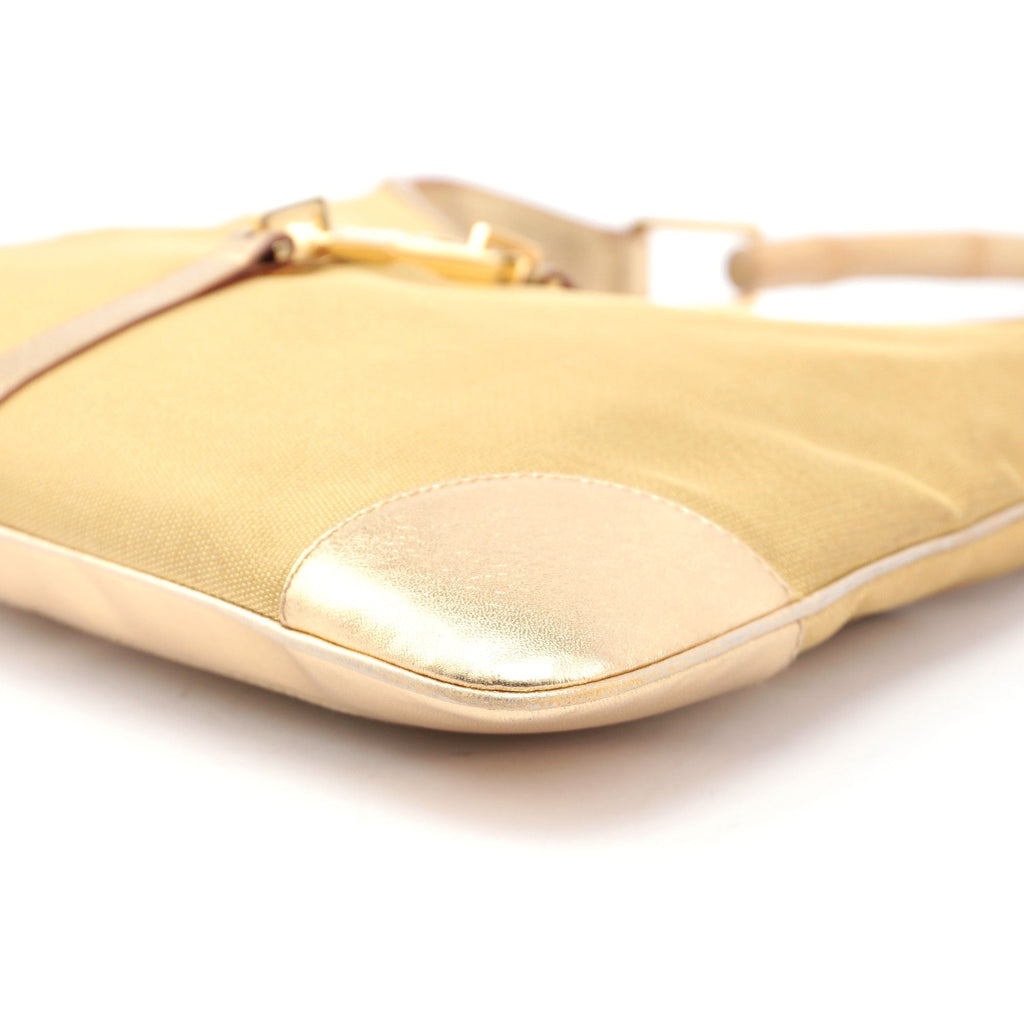 Gold Jackie Bamboo Shoulder Bag