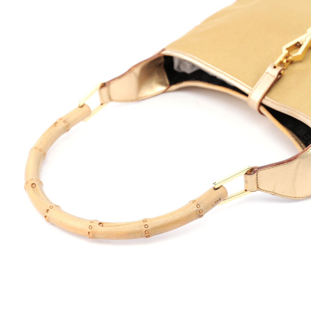 Gold Jackie Bamboo Shoulder Bag