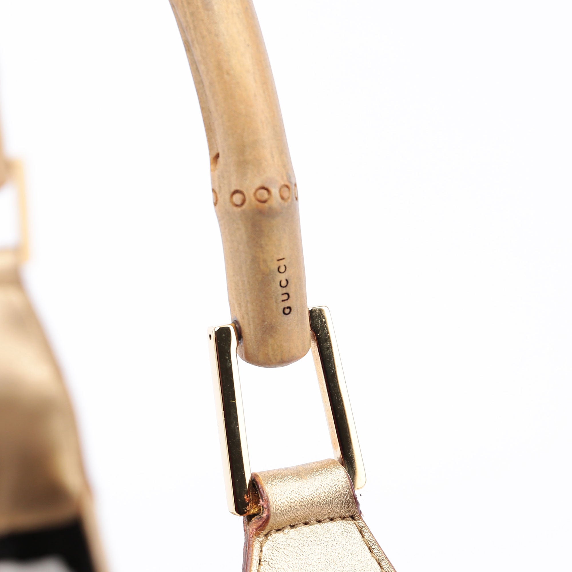 Gold Jackie Bamboo Shoulder Bag