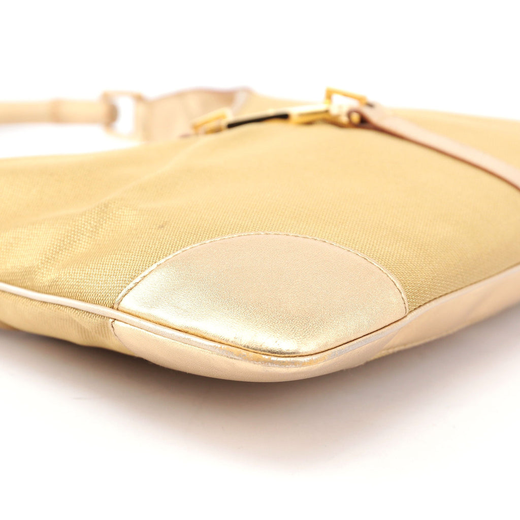 Gold Jackie Bamboo Shoulder Bag