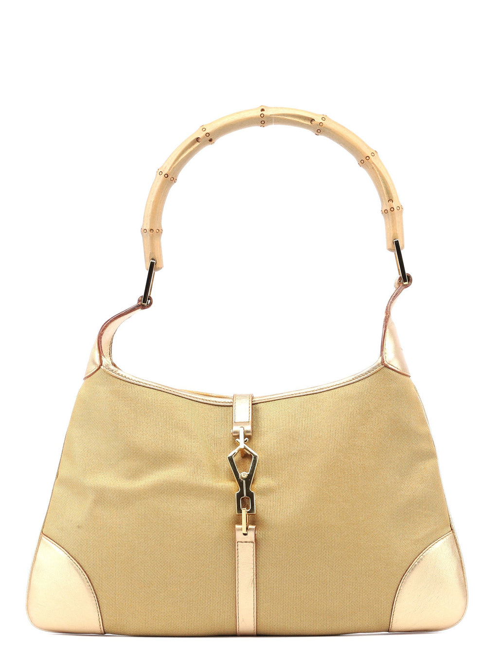 Gold Jackie Bamboo Shoulder Bag