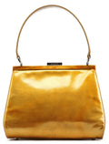 Gold Patent Leather Clutch Shoulder Bag