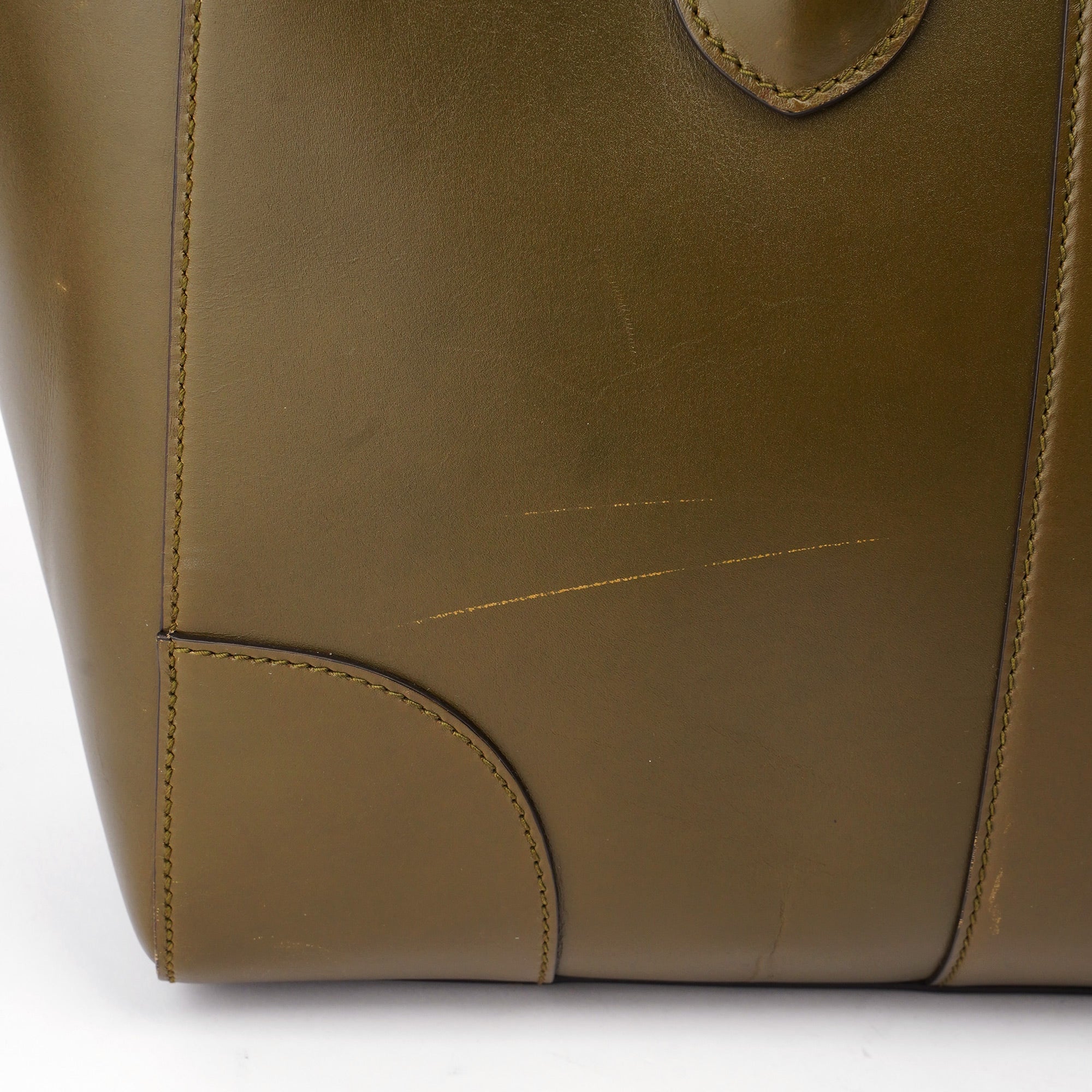 Green Calfskin Belt Tote