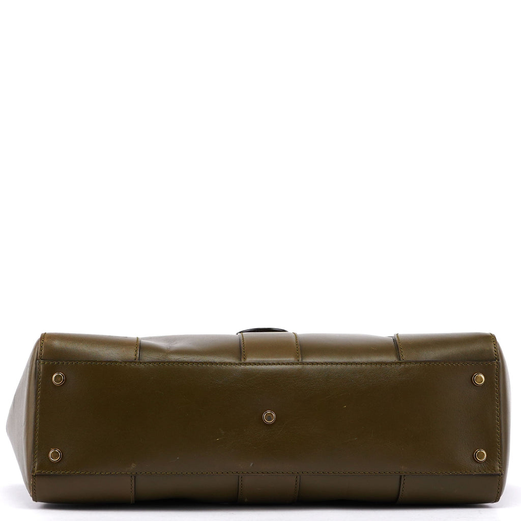 Green Calfskin Belt Tote