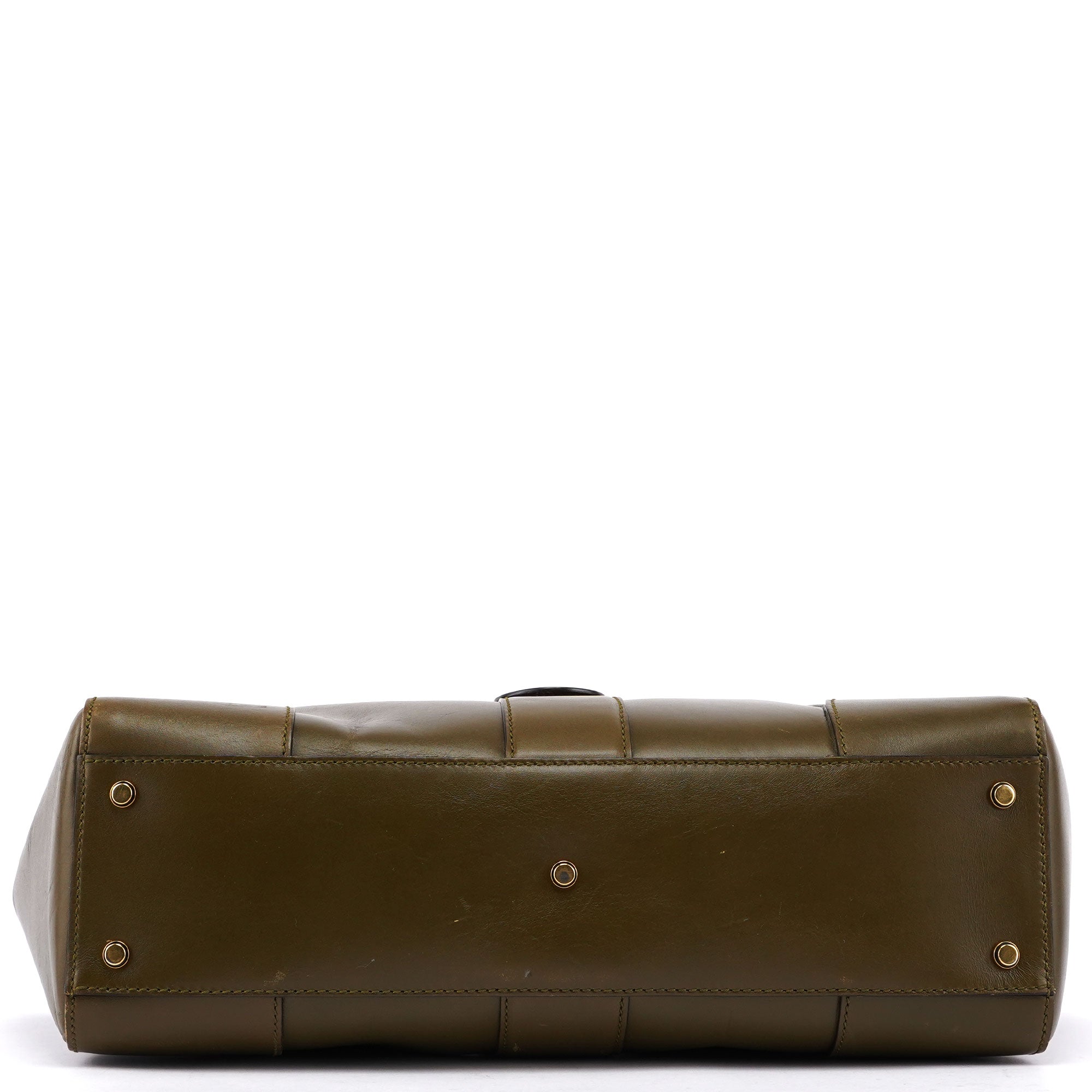 Green Calfskin Belt Tote